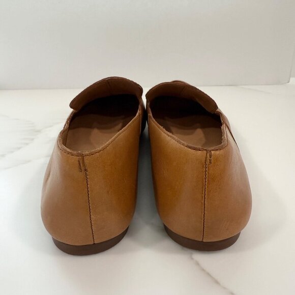 Madewell Leather Loafers Pointed Toe Flats Shoes Tan Preppy Office Womens 6.5 - Picture 5 of 12